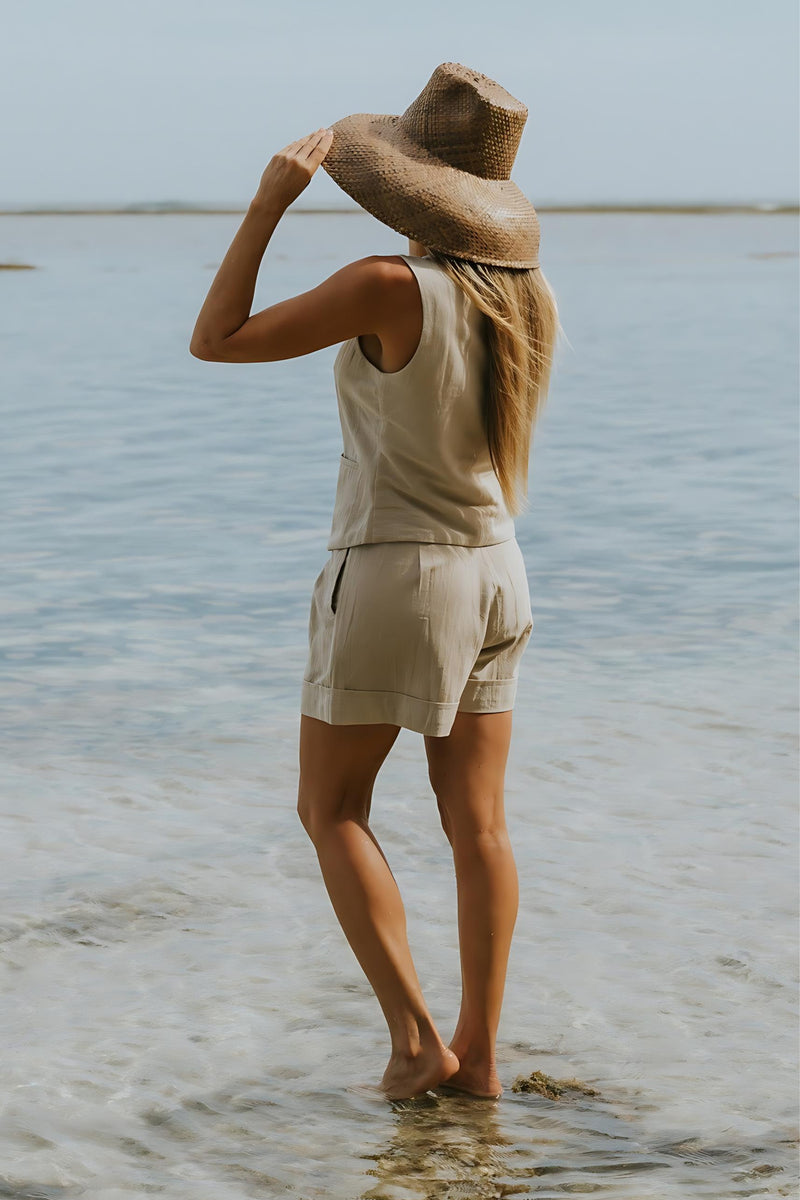 Island Luxe – Cate – Shorts in Natur