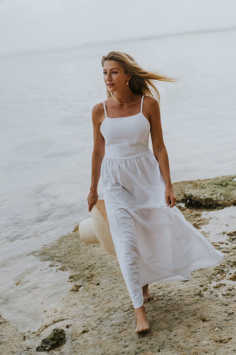 Island Luxe – Serena – Maxikleid in Weiß