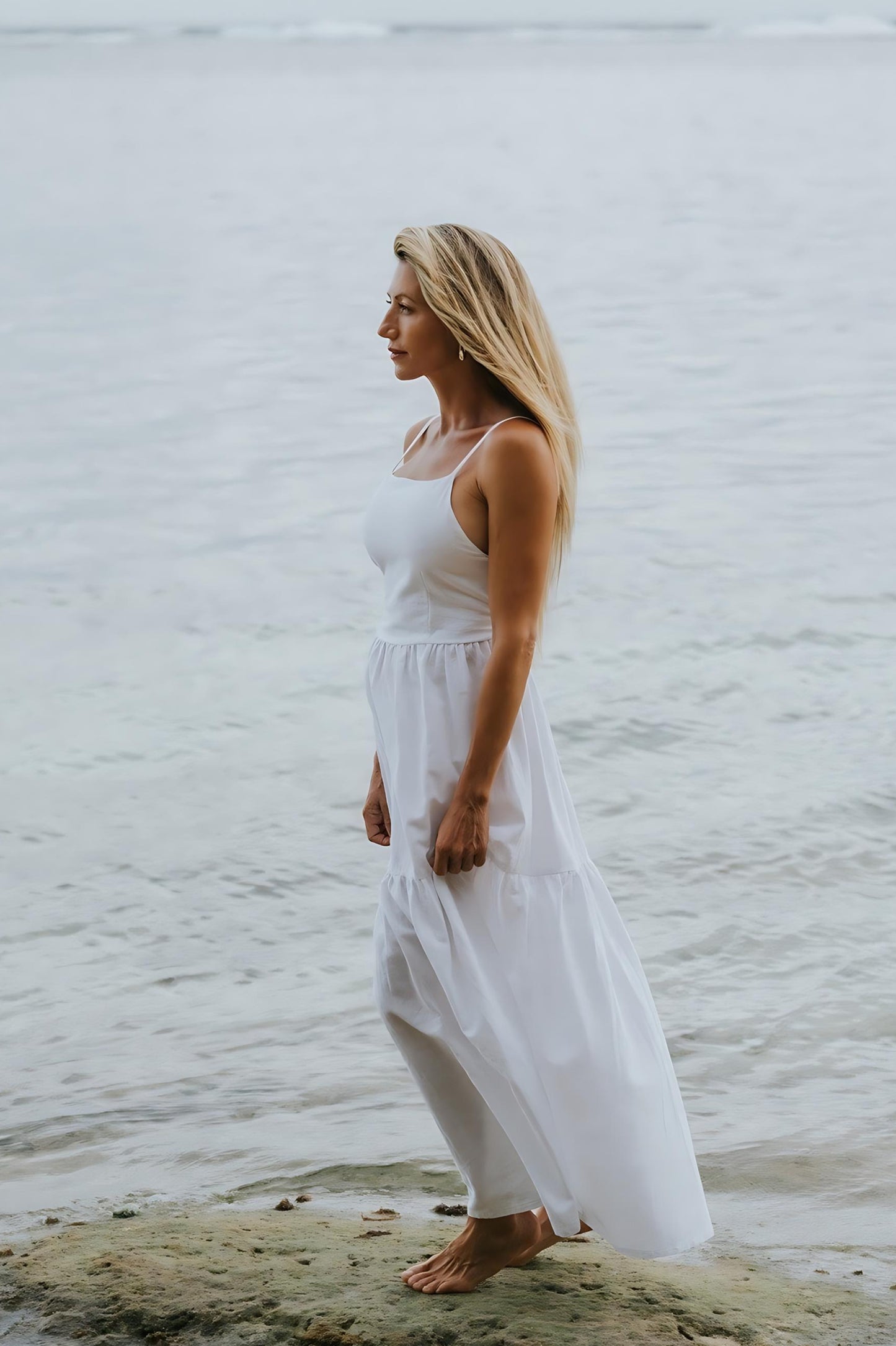 Island Luxe Serena Maxi Dress in White