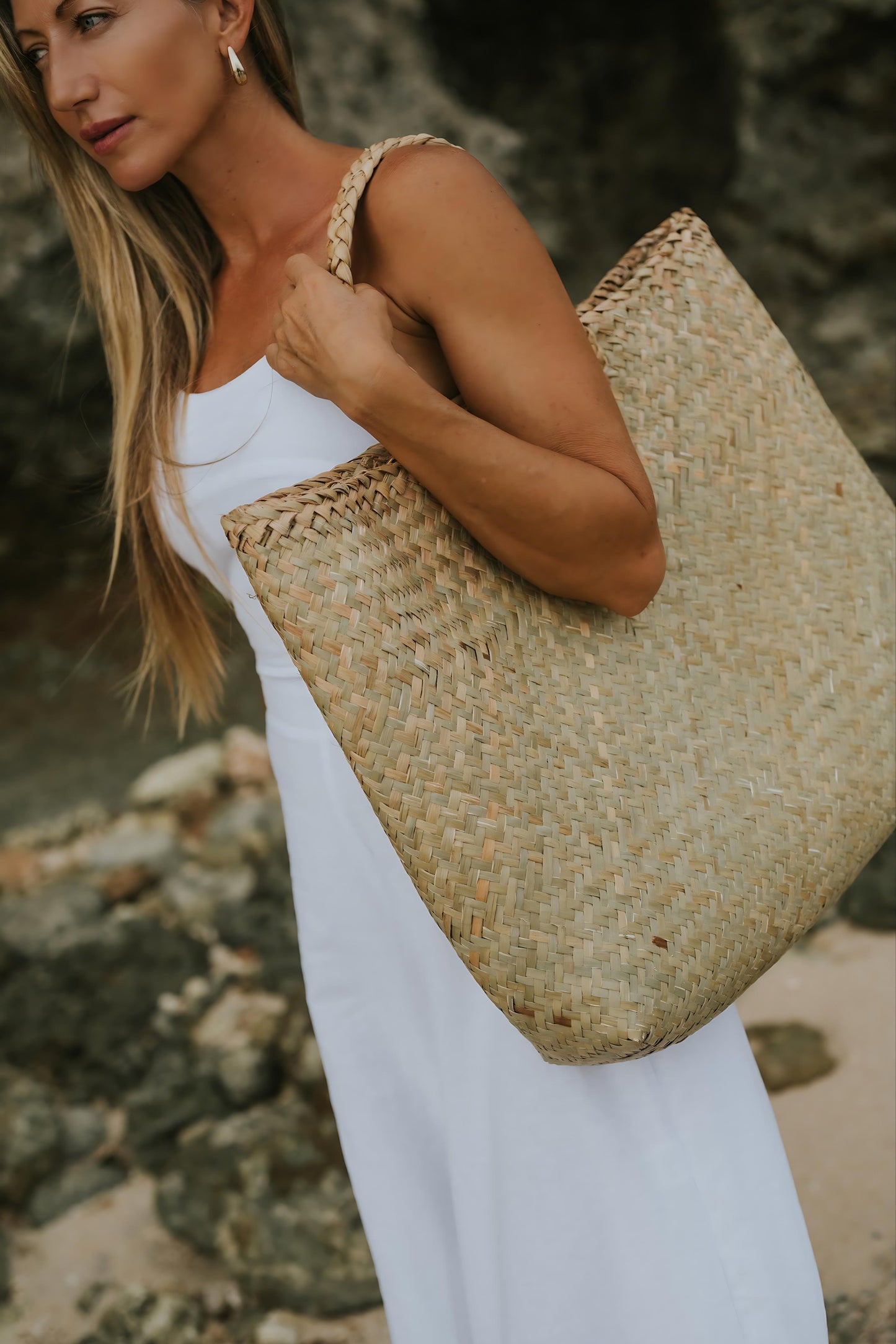 Island Luxe Large Straw Bag