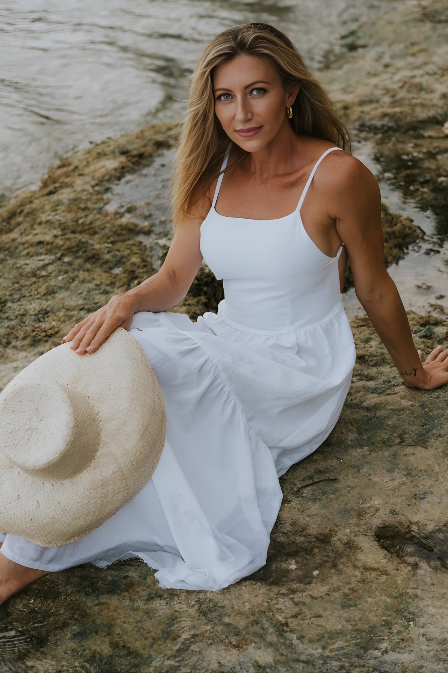 Island Luxe Serena Maxi Dress in White