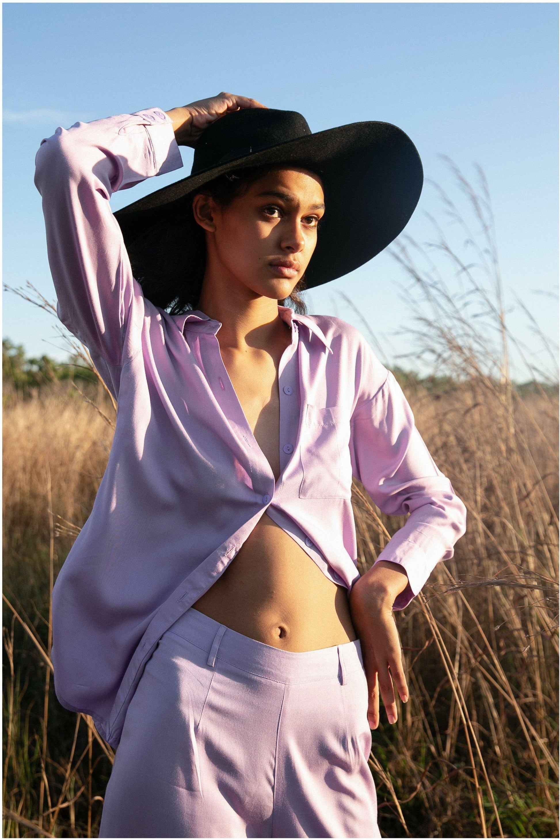 Essentials Lilac Zoe Shirt - WALLIS AND JAZZ - THE TROPICAL FASHION HOUSE