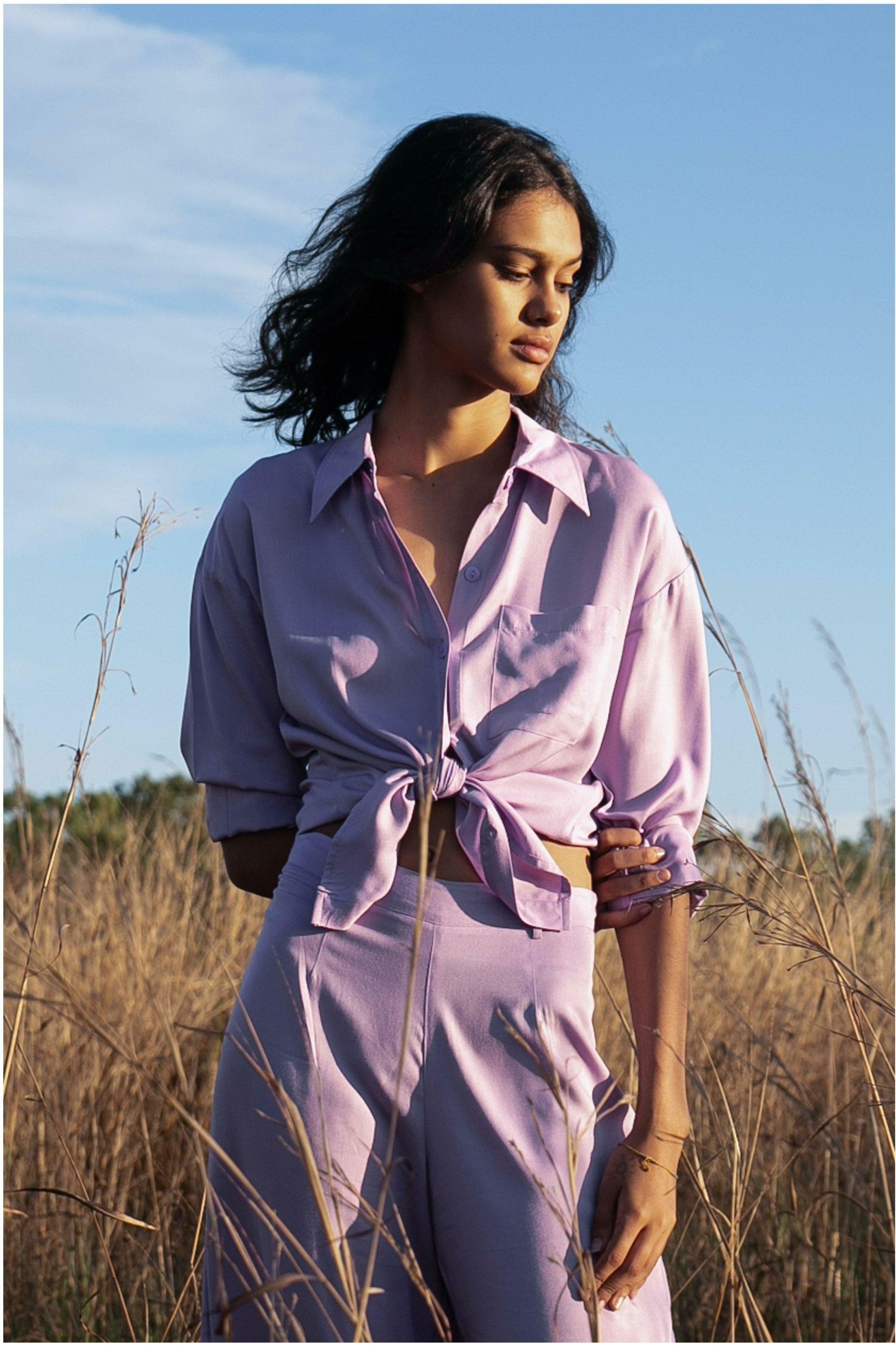 Essentials Lilac Zoe Shirt - WALLIS AND JAZZ - THE TROPICAL FASHION HOUSE