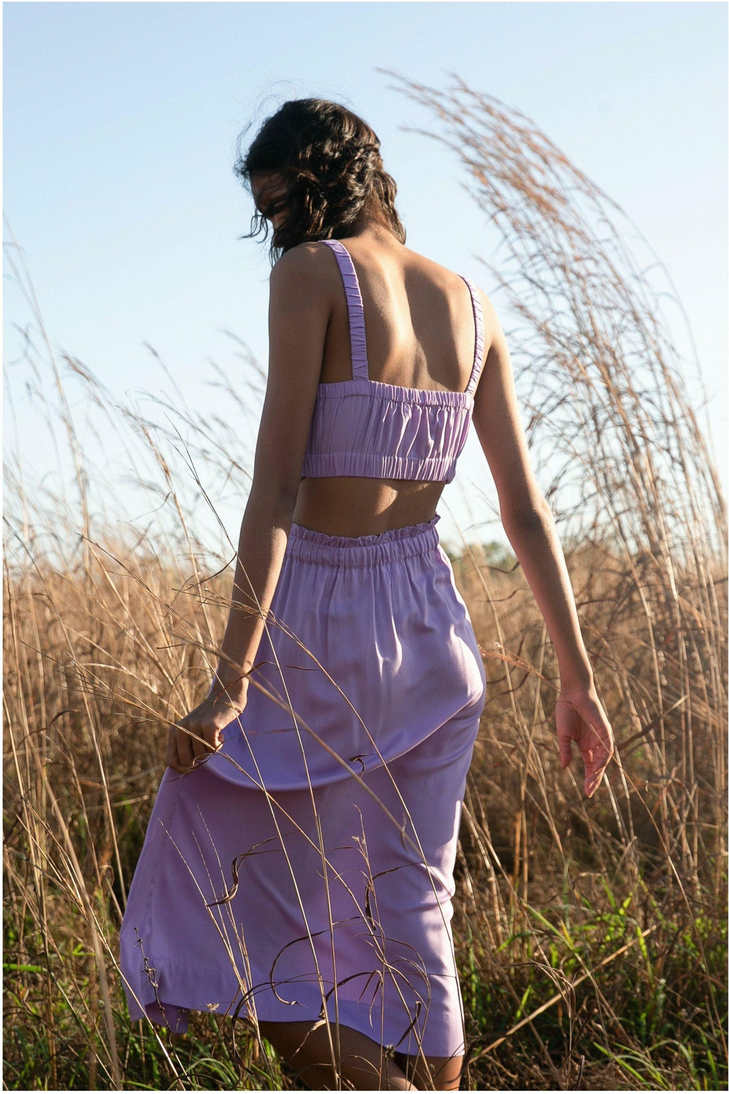 Essentials Lilac Loren Midi Skirt - WALLIS AND JAZZ - THE TROPICAL FASHION HOUSE