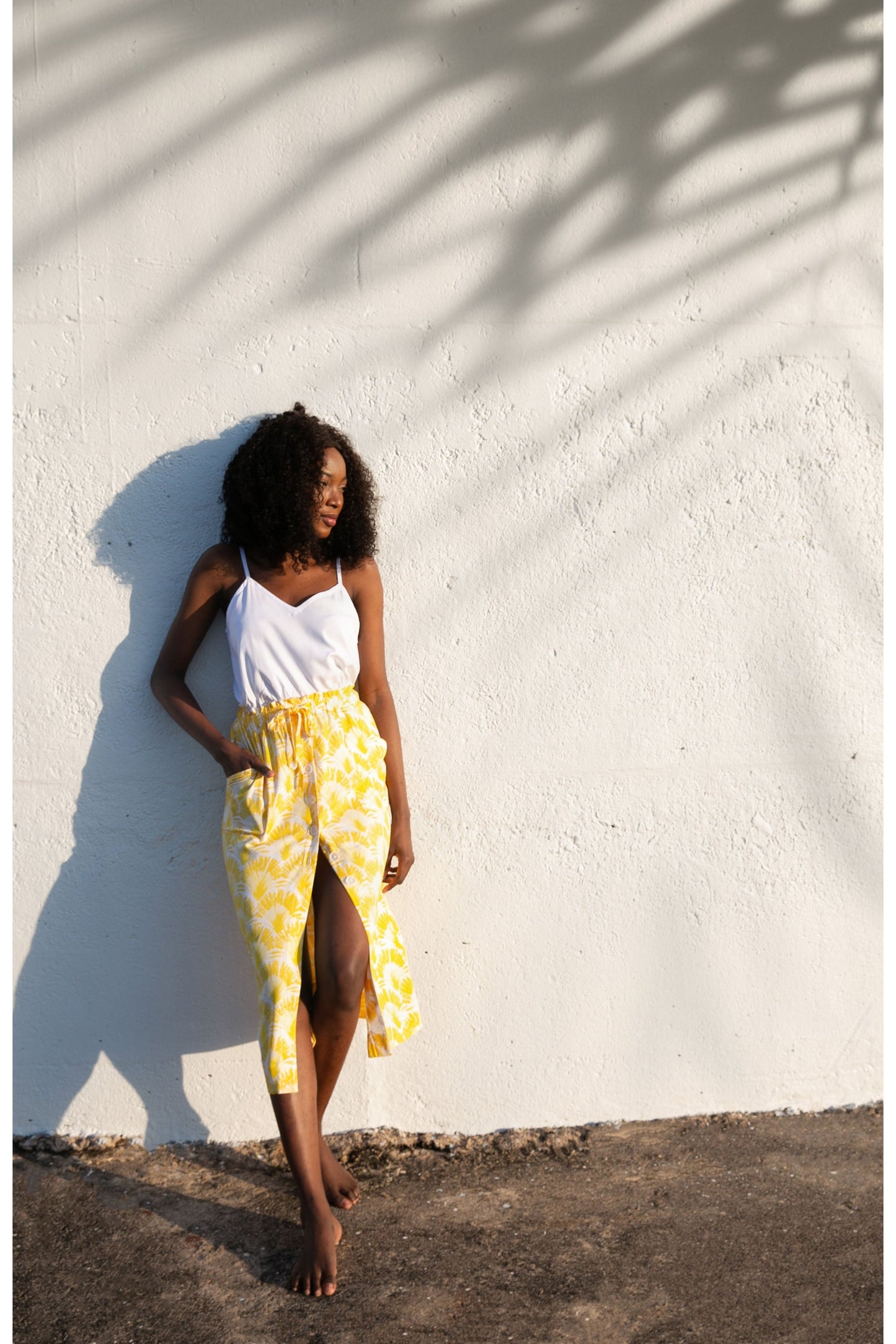 Paradiso Sunshine Yellow Loren Midi Skirt