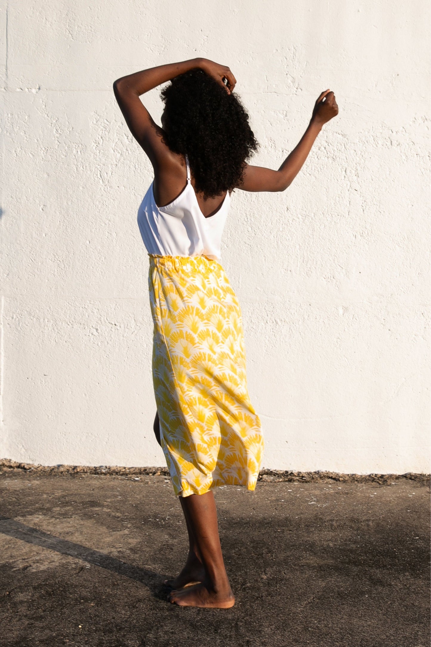 Paradiso Sunshine Yellow Loren Midi Skirt