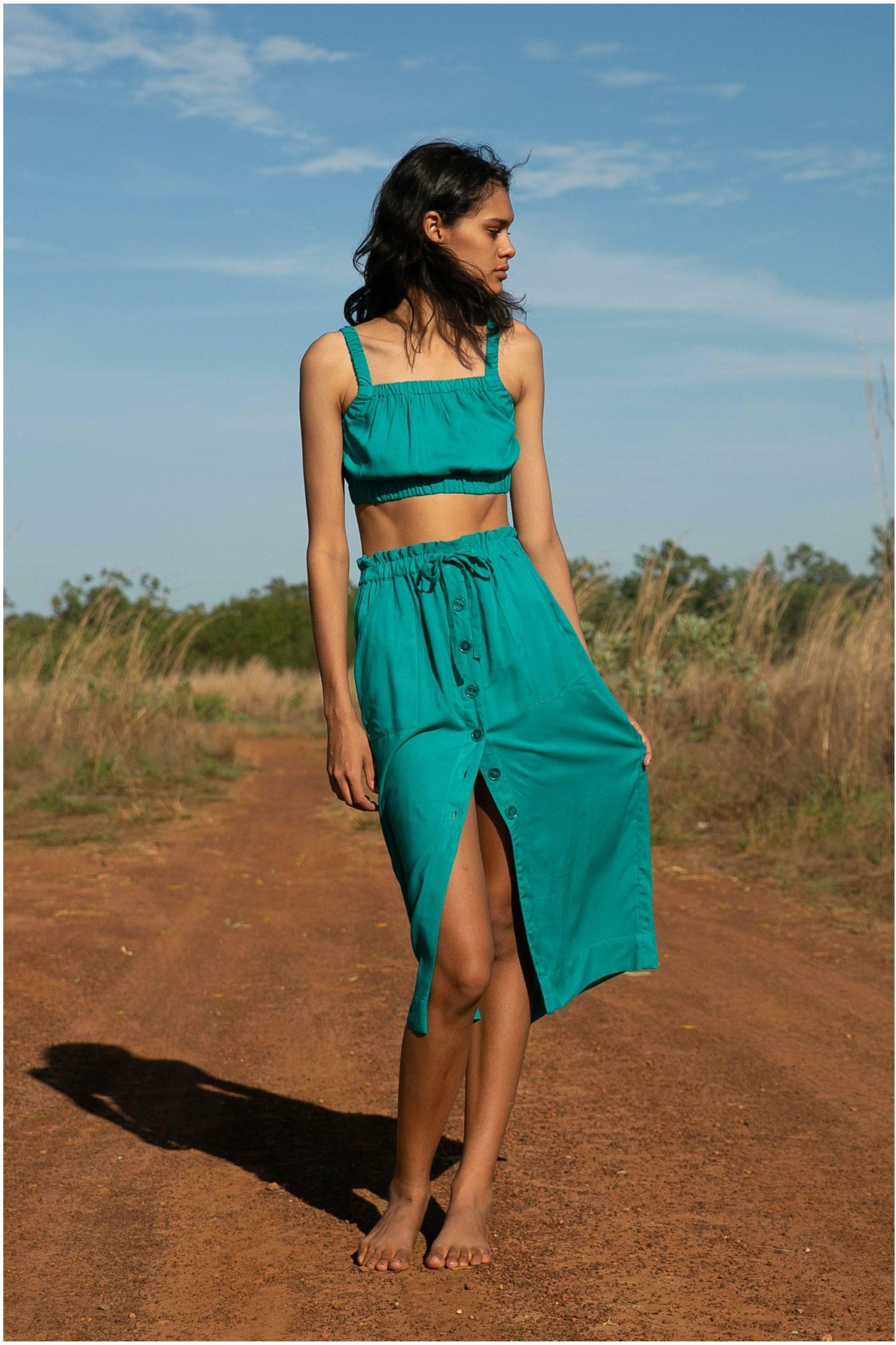 Essentials Tosca Loren Midi Skirt - WALLIS AND JAZZ - THE TROPICAL FASHION HOUSE