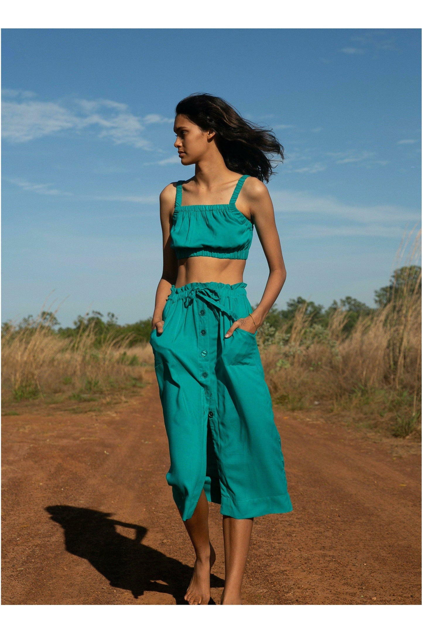 Essentials Tosca Loren Midi Skirt - WALLIS AND JAZZ - THE TROPICAL FASHION HOUSE